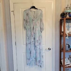 Elegant Pastel Floral Dress